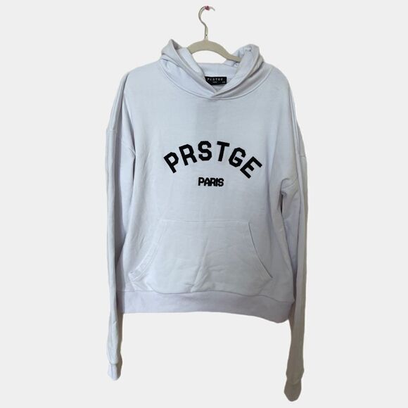 PRSTGE Paris Mens Patche Hoodie (White) Size L NWT - Picture 4 of 8